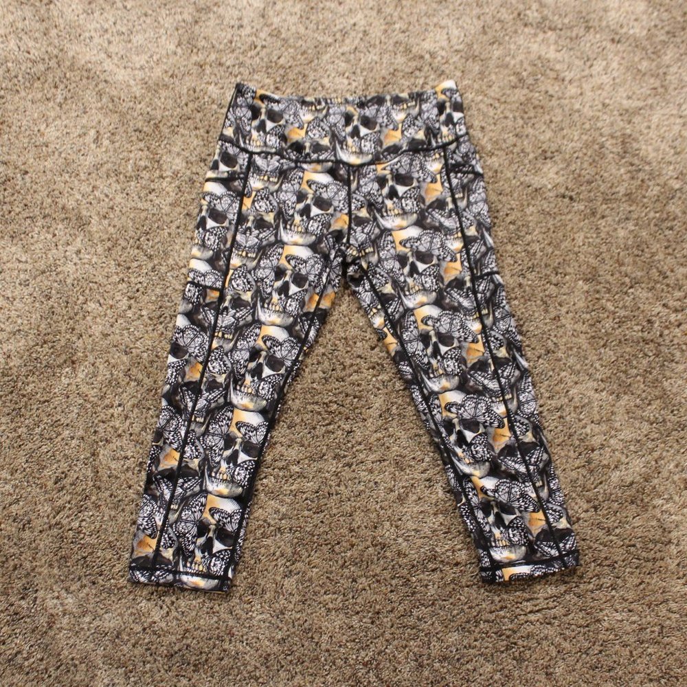 CVG, Constantly Varied Gear Yellow Butterfly Skulls, Capri Sz M